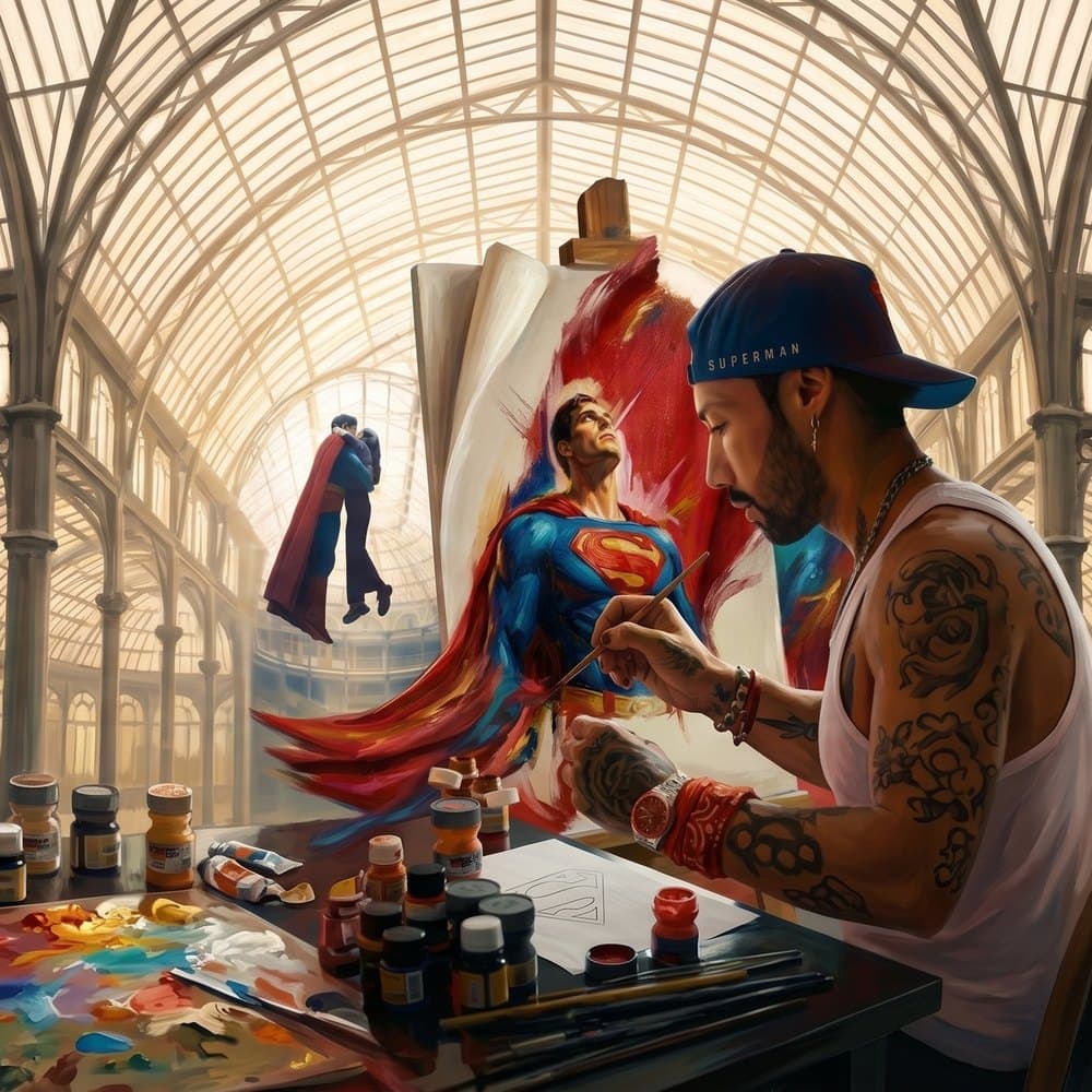 Superman · Arte en vivo